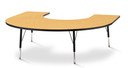 Horseshoe Activity Table - 66" X 60" - Oak (Thumbnail)