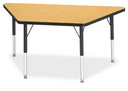 Trapezoid Activity Tables - 24" X 48" - Oak (Thumbnail)