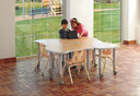 Collaborative Bowtie Table - 24" X 35" - Gray/Gray (Thumbnail)