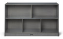 Mobile Wooden Gray Toy Storage Bookshelf (Thumbnail)