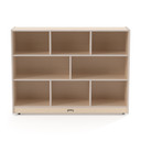 White Wooden Daycare Classroom Toy Storage Bookshelf (Thumbnail)