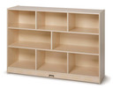 White Wooden Daycare Classroom Toy Storage Bookshelf (Thumbnail)