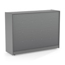 25 Cubby Wooden Gray Classroom Storage Organizer With Clear Bins (Thumbnail)