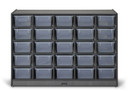 25 Cubby Wooden Gray Classroom Storage Organizer With Clear Bins (Thumbnail)