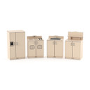 Kids Culinary White Play Kitchen 4 Piece Set (Thumbnail)