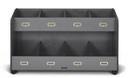8 Section Mobile Gray Book Cart Organizer (Thumbnail)
