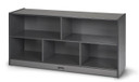 Kids Mobile Wooden Gray Toy Storage Bookshelf (Thumbnail)