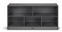 Kids Mobile Wooden Gray Toy Storage Bookshelf (Thumbnail)