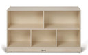 Mobile Wooden White Toy Storage Bookshelf (Thumbnail)