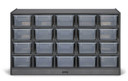20 Clear Cubby Wooden Gray Mobile Storage Unit (Thumbnail)