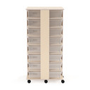 32 Tub Wooden White Mobile Storage Tower (Thumbnail)