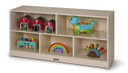 Kids Mobile Wooden White Toy Storage Bookshelf (Thumbnail)