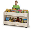 8 Section Mobile White Book Cart Organizer (Thumbnail)