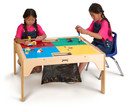 Wood LEGO® Compatible Square Dual Storage Table (Thumbnail)