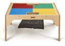 Wood LEGO® Compatible Square Dual Storage Table (Thumbnail)