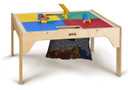 Wood DUPLO® Compatible Square Dual Storage Table (Thumbnail)