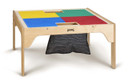 Wood DUPLO® Compatible Square Dual Storage Table (Thumbnail)
