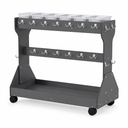 Mobile Hanging Gray Backpack Storage Cart (Thumbnail)