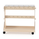 Mobile Hanging White Backpack Storage Cart (Thumbnail)