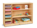 Adjustable Combo Mobile Straight-Shelf - with Clear Paper-Trays (Thumbnail)