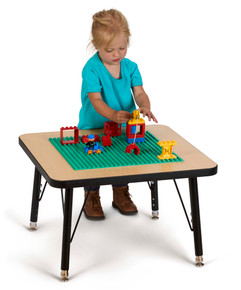 Adjustable Building Table – Preschool Brick Compatible – 15-24"H