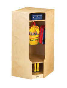 Corner Coat Locker with Step