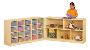 20 Cubbie-Tray Fold-n-Lock - with Clear Trays 20 Cubbie-Tray Fold-n-Lock - with Clear Trays