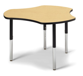 Collaborative Hub Table - 44" X 47" - Maple/Black
