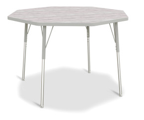 Octagon Activity Table - 48" X 48" - Driftwood Gray