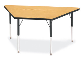 Trapezoid Activity Tables - 30" X 60" - Oak