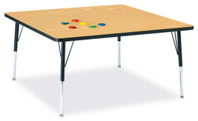 Square Activity Table - 48" X 48" - Oak