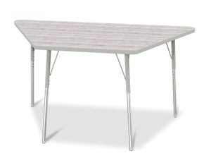 Trapezoid Activity Tables - 30" X 60" - Driftwood Gray