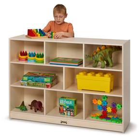 White Wooden Daycare Classroom Toy Storage Bookshelf