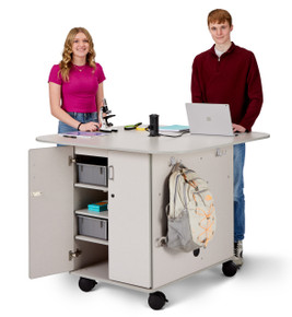 Gray Counter Height Classroom STEM Table