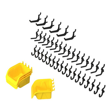 Pegboard Hooks & Bins - 43 Piece Set