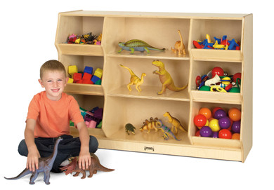 Open Storage with Beveled Front