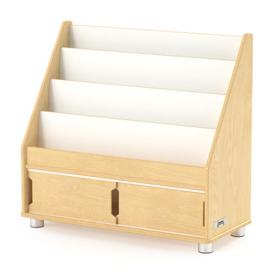 4 Shelf Wooden Classroom Bookshelf Display Stand