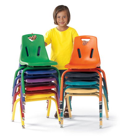 Stacking Chair with Powder-Coated Legs