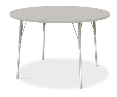 Round Activity Table - 48" Diameter&comma; A-height - Freckled Gray/Gray/Gray