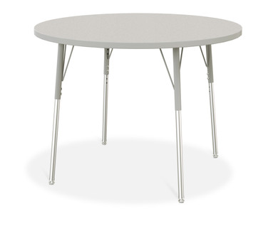 Round Activity Table - 42" Diameter&comma; A-height - Freckled Gray/Gray/Gray