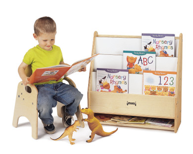 Kids Wooden Three Shelf Book Stand