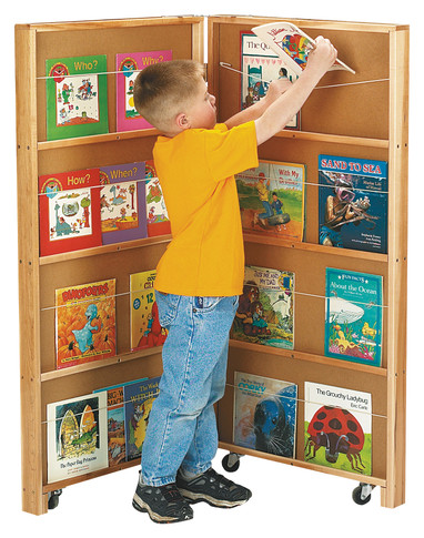 Mobile Library Bookcase - 2 Sections