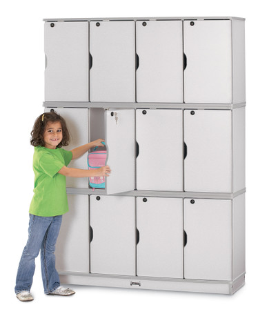 Rainbow Accents Stacking Lockable Lockers - Triple