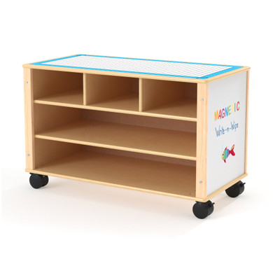 Kids Mobile STEM Learning Station Shelf With Storage
