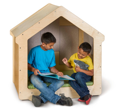 Kids Classroom Wooden Reading Nook With Sound Dampening Panels