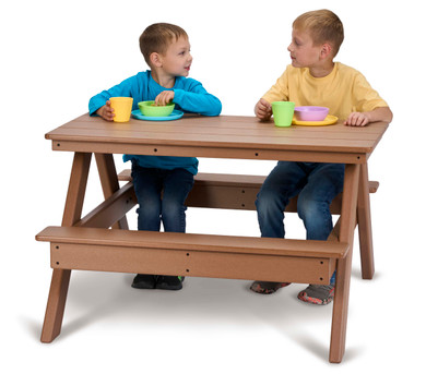 EverPlay® Kids HDPE Plastic Outdoor Patio Picnic Bench Table