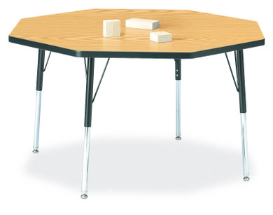 Octagon Activity Table - 48" X 48" - Oak