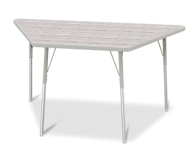 Trapezoid Activity Tables - 30" X 60" - Driftwood Gray