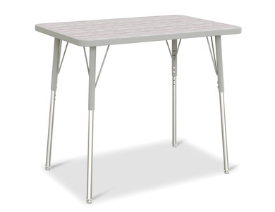 Rectangle Activity Table - 24" X 36", A-height - Driftwood Gray/Gray/Gray