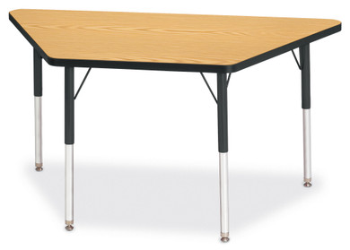 Trapezoid Activity Tables - 24" X 48" - Oak